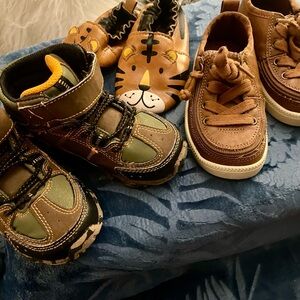 Kids Adventure Boots in Brown and Green